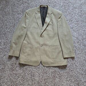 Kroon K3 Sport Coat Blazer Men’s Sz 46R Wool Linen Blend Beige Pockets Lined